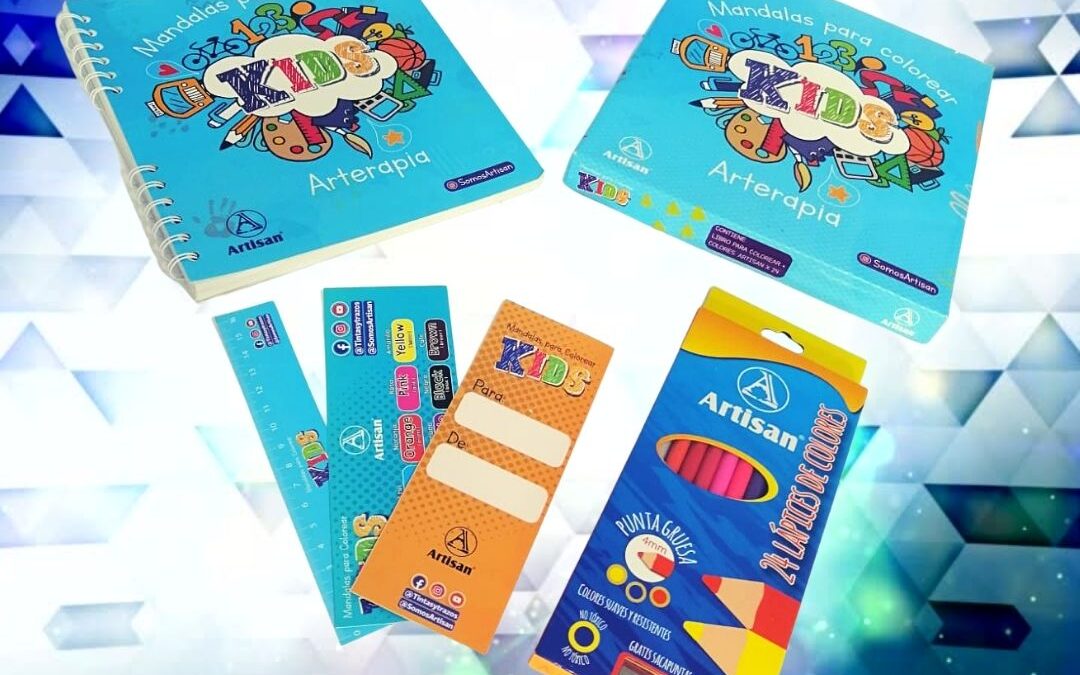 Kit completo para niños de mandalas para colorear